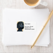 Black Poodle Adressaufkleber (Insitu)