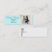 Black Poodle Boudoir Visitenkarten Mini Visitenkarte (Vorne/Hinten)