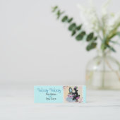 Black Poodle Boudoir Visitenkarten Mini Visitenkarte (Stehend Vorderseite)