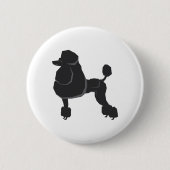 Black Poodle Button (Vorderseite)