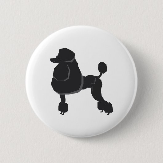 Black Poodle Button (Vorderseite)