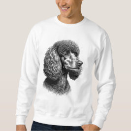 Black Poodle Dog Art Men’s Sweatshirt