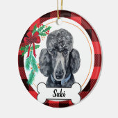 Black Poodle Dog Ornament (Links)