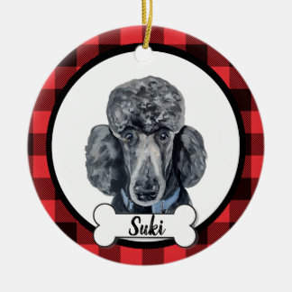 Black Poodle Dog Ornament