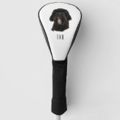 Black Poodle Golf Headcover (Vorderseite)