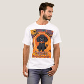 Black Poodle Halloween TShirt (Vorne ganz)