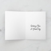 Black Poodle Head Party Hat with Happy Birthday  Karte (Innenseite)