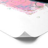 Black Poodle Hummingbird Wirbel Poster (Ecke)