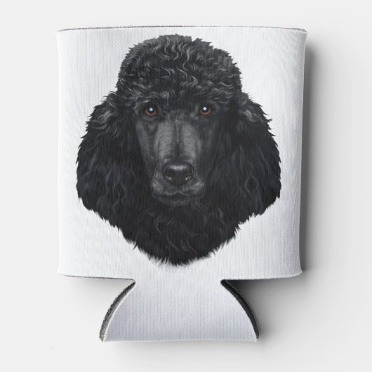 Black Poodle Hundegesicht Dosenkühler (Vorderseite)