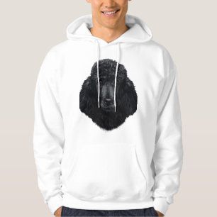 Black Poodle Hundegesicht Hoodie