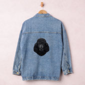 Black Poodle Hundegesicht Jeansjacke (Hangar)