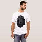 Black Poodle Hundegesicht T-Shirt (Vorne ganz)