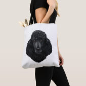 Black Poodle Hundegesicht Tasche (Von Nahem)