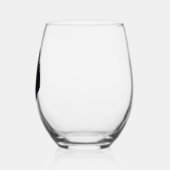 Black Poodle Hundegesicht Weinglas Ohne Stiel (Links)