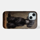Black Poodle iPhone 15 Hülle (Rückseite (Horizontal))