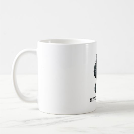 Black Poodle Kaffee nichts außer schwarz Kaffeetasse (Links)