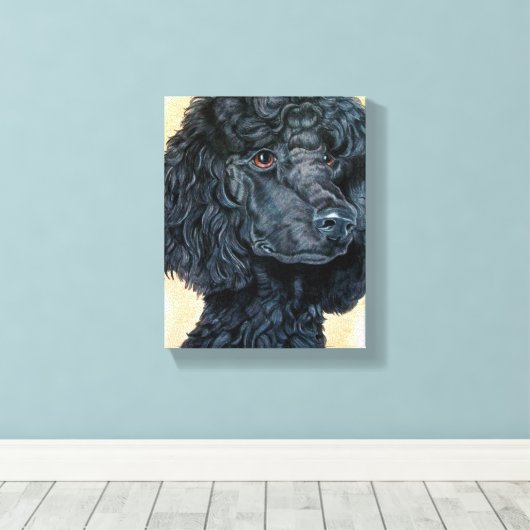 Black Poodle Leinwanddruck (Insitu (Holzboden))