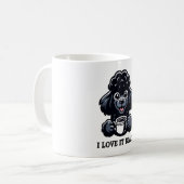 Black Poodle Lieben Black Coffee Kaffeetasse (Vorderseite Links)
