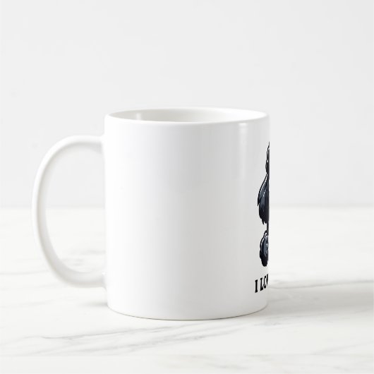 Black Poodle Lieben Black Coffee Kaffeetasse (Links)
