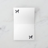 Black Poodle Notecard Dankeskarte (Innenseite)