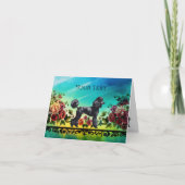 Black Poodle Notecard Dankeskarte (Vorderseite)