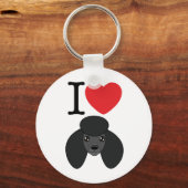 Black Poodle Schlüsselanhänger (Vorderseite)