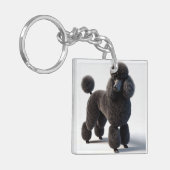 Black Poodle Schlüsselanhänger (Vorderseite links)