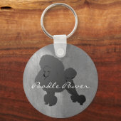 Black Poodle Schlüsselanhänger (Vorderseite)