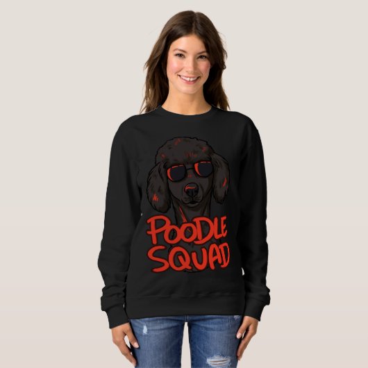 Black Poodle Squad Sweatshirt (Vorne ganz)
