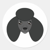 Black Poodle Stickers (Vorderseite)
