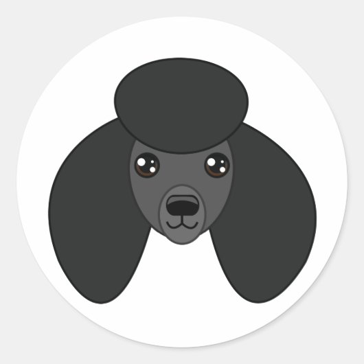 Black Poodle Stickers (Vorderseite)