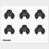 Black Poodle Stickers (Blatt)