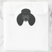 Black Poodle Stickers (Tasche)