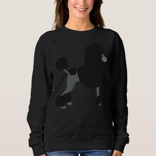 Black Poodle Sweatshirt (Vorderseite)