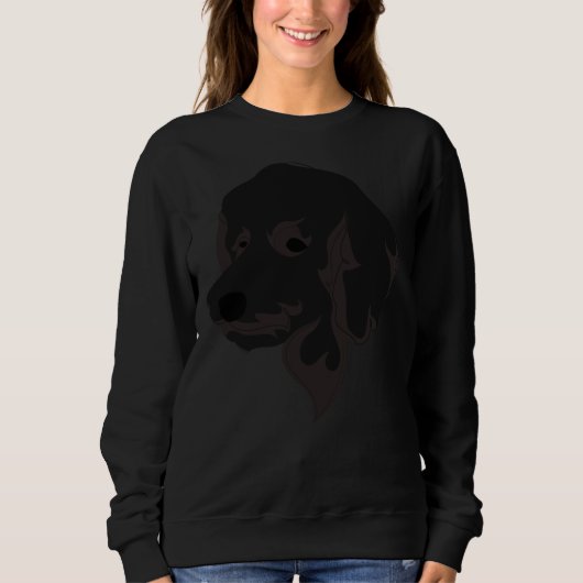 Black Poodle T- Sweatshirt (Vorderseite)