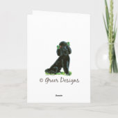 Black Poodle Weihnachten (Rückseite)