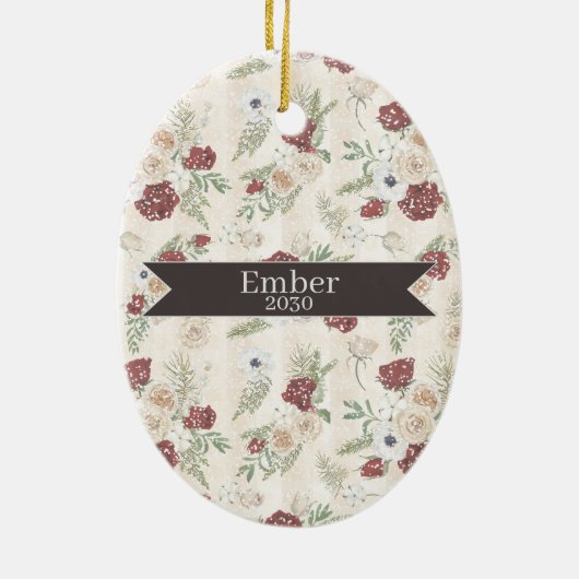 Black Poodle Weihnachtsmann Ornament (Hinten)