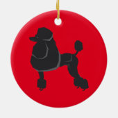 Black Poodle Weihnachtsschmuck (Hinten)