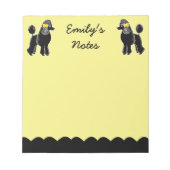 Black Poodles Gelb 5.5" x 6" Benutzerdefinierter E Notizblock (Vorderseite)