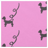 Black Poodles Muster Stoff (Nahaufnahme)