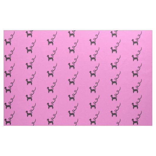 Black Poodles Muster Stoff (Fat Quarter (45,7 x 55,9 cm))