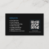Black Pool Services QR-Code Visitenkarte (Rückseite)