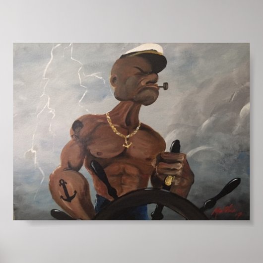 "Black Popeye" Poster (Vorne)