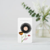 Black Poppy Visitenkarte (Stehend Vorderseite)