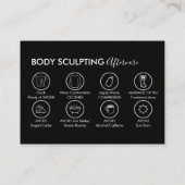 Black Post Body Sculpting Aftercare Vielen Dank Visitenkarte (Rückseite)