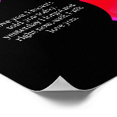 Black poster with red and pink hearts. (Ecke)