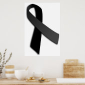 Black POW MIA Rememranity Awareness Ribbon Poster (Küche)