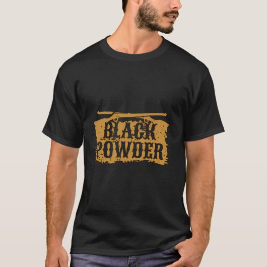 Black Powder Muzzleloader Flintlock Rifle T-Shirt (Vorderseite)