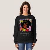 Black Power Girl Magic Afro Queen Black Prix Flow Sweatshirt (Vorne ganz)