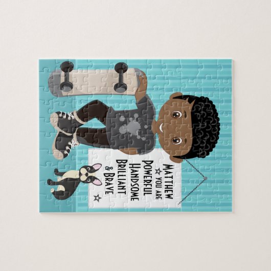Black Powerful and Brave Boy Jigsaw Puzzle (Horizontal)